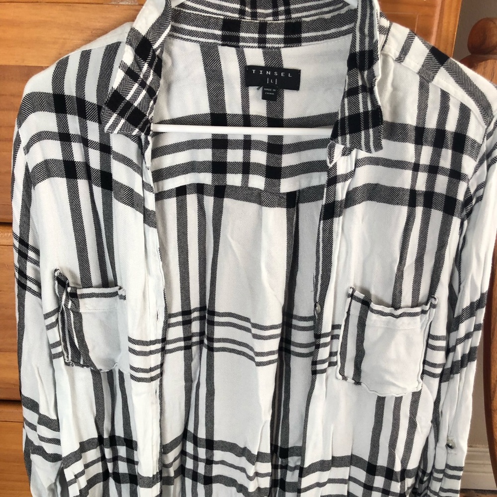 Tinsel longsleeve, button-down